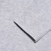 Bluză din bumbac cu mâneci lungi, gri pentru fete Benetton 168154 4