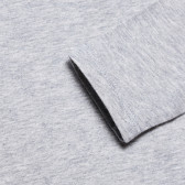 Bluză de bumbac cu mâneci lungi, gri deschis pentru băieți Benetton 168190 4