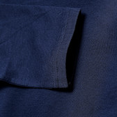 Bluză de bumbac cu mâneci lungi pentru băieți, bleumarin Benetton 168251 4