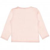 Bluză cu mânecă lungă roz deschis, pentru fete Benetton 168298 3