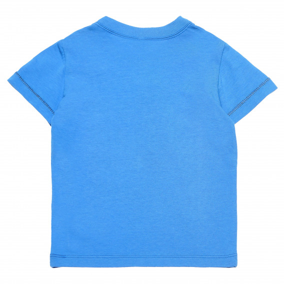 Tricou din bumbac albastru pentru copii Benetton 168371 4