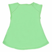 Tricou fără mâneci din bumbac pentru fetițe, verde Benetton 168411 4