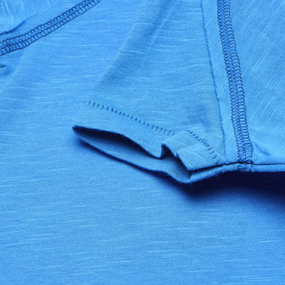 Tricou din bumbac albastru pentru copii cu imprimeu nautic Benetton 168430 3
