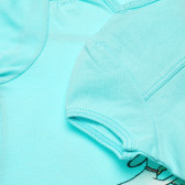 Tricou de bumbac albastru, pentru o fată, cel mai drag prieten Benetton 168470 3