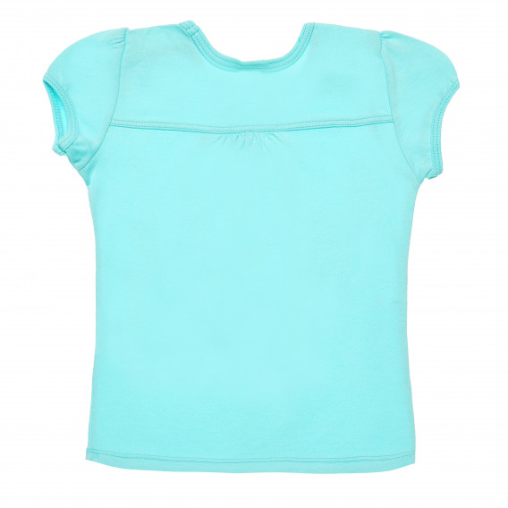 Tricou de bumbac albastru, pentru o fată, cel mai drag prieten Benetton 168471 4