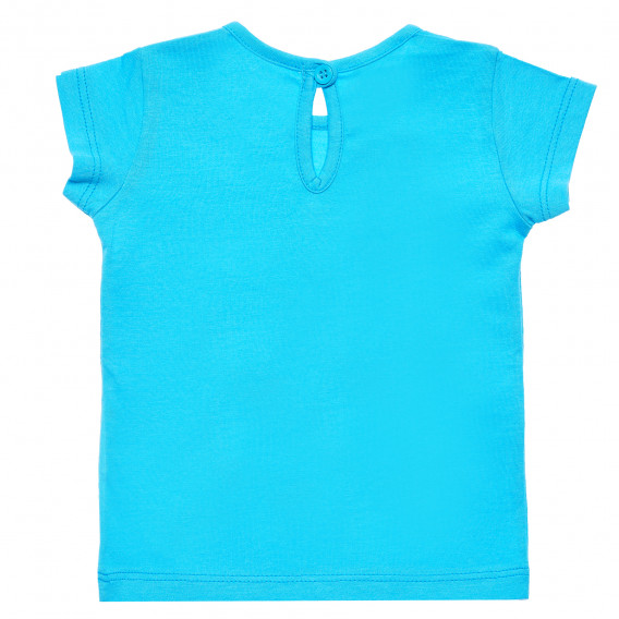 Tricou din bumbac pentru copii, în albastru, model cireșe Benetton 168482 3