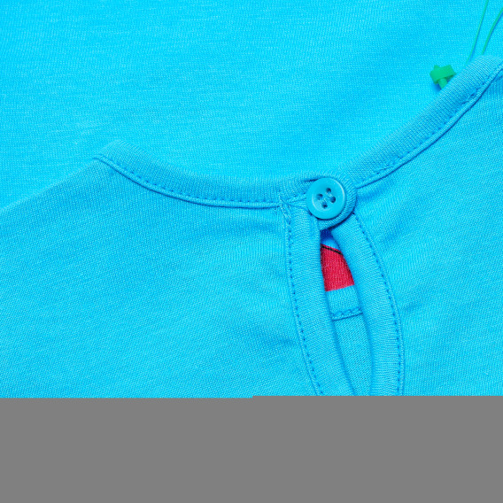 Tricou din bumbac pentru copii, în albastru, model cireșe Benetton 168483 4