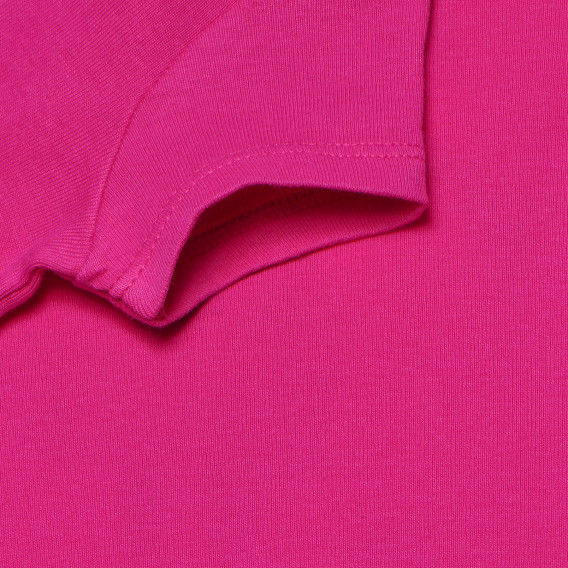 Tricou roz din bumbac pentru fetițe Benetton 168602 4