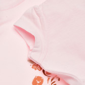 Tricou din bumbac pentru copii, în roz, model zebră Benetton 168629 3