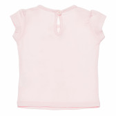 Tricou din bumbac pentru copii, în roz, model zebră Benetton 168630 4