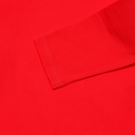 Bluză cu mânecă lungă, în roșu, pentru o fată Benetton 168689 3