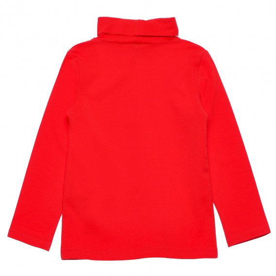 Bluză cu mânecă lungă, în roșu, pentru o fată Benetton 168690 4