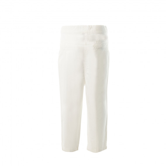 Pantaloni de bumbac pentru fete, albi Tape a l'oeil 169794 2