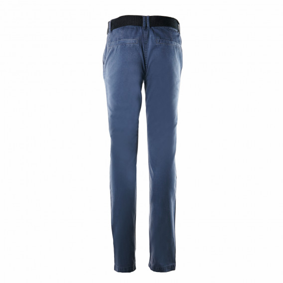 Pantaloni de bumbac pentru băieți, albaștri cu nasture și fermoar Tape a l'oeil 169802 2
