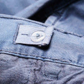 Pantaloni de bumbac pentru băieți, albaștri cu nasture și fermoar Tape a l'oeil 169804 4