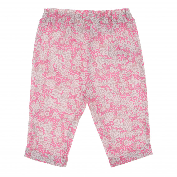 Pantaloni pentru copii din bumbac Benetton pentru fete, roz Benetton 169828 4