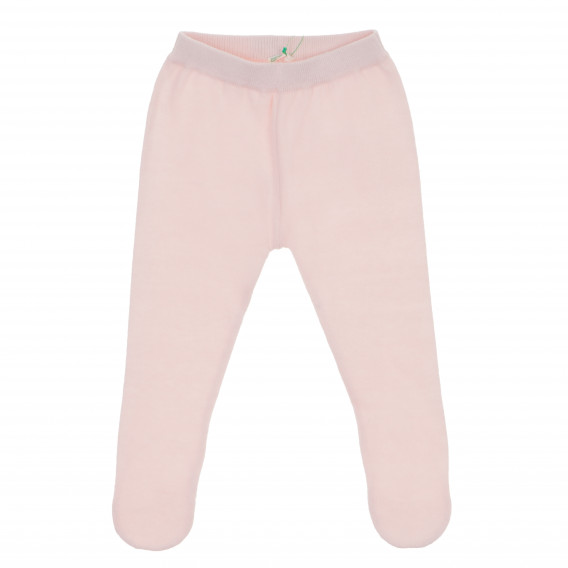 Pantaloni pentru copii cu picior pentru fete de culoare roz Benetton 169894 