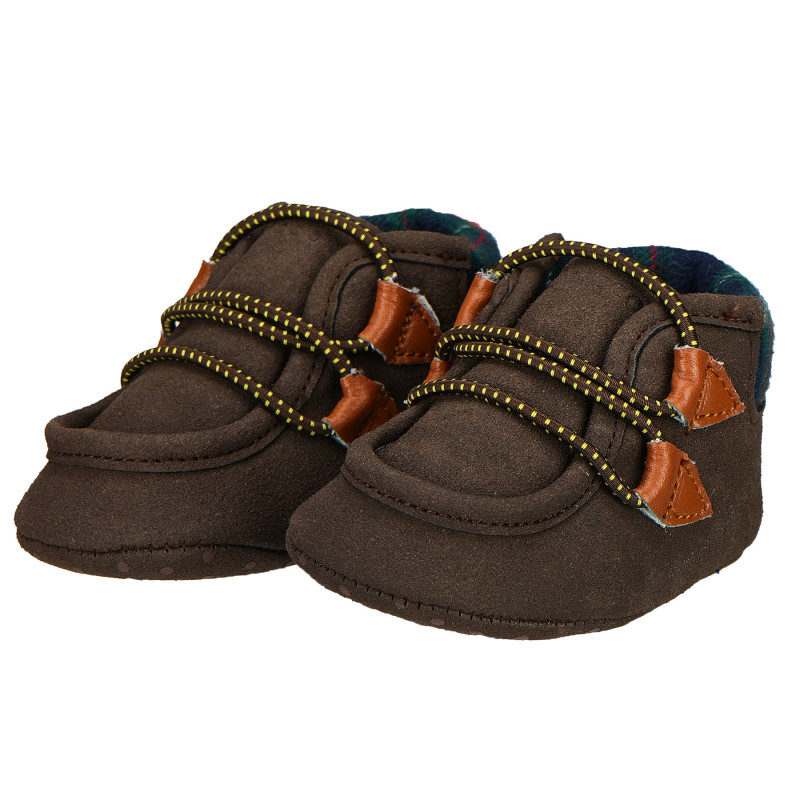 Pantofi cu șireturi elastice pentru băieți, maro  169909
