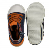 Pantofi înalți cu șireturi maro pentru băieți, albastru închis Chicco 170047 3
