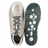 Pantofii cu accente argintii pentru fete, bej Chicco 170078 3
