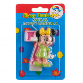 Lumânare Minnie Mouse cu numărul 7 pentru fete Minnie Mouse 170252 