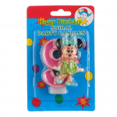 Lumânare Minnie Mouse cu numărul 9 pentru fete Minnie Mouse 170256 
