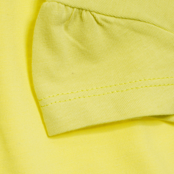Tricou de bumbac pentru fete, galben Tape a l'oeil 170457 3