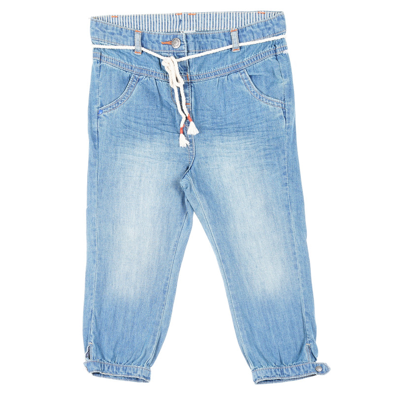 Jeans din bumbac pentru fete, albastru  170521
