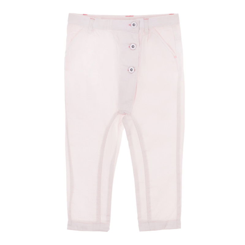 Pantaloni din bumbac pentru fetițe, roz  170655
