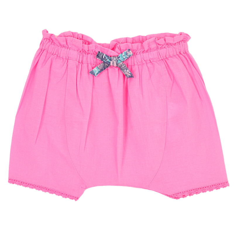 Pantaloni roz, cu danteluță, pentru fete   170710