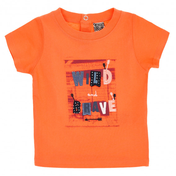 Bluză de bumbac pentru băieți, culoare portocalie Tape a l'oeil 170746 