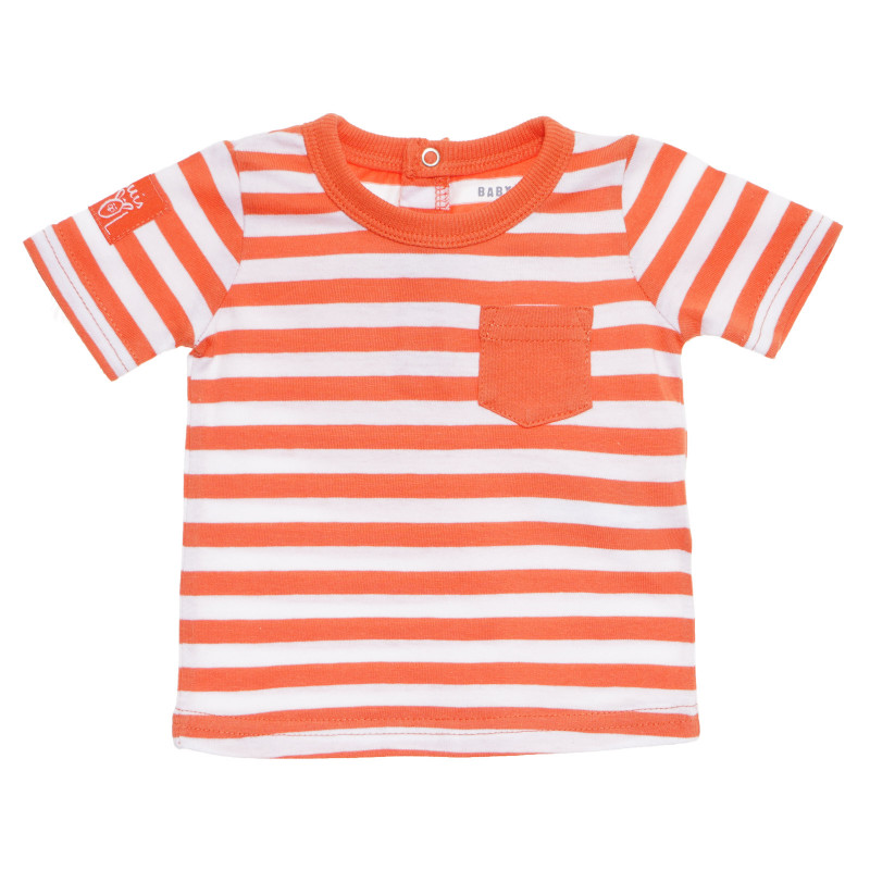 Bluză din bumbac cu mâneci scurte pentru băieți, portocaliu  170778