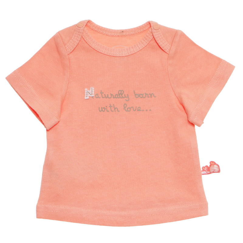 Bluză de bumbac pentru bebeluși, portocalie  170782