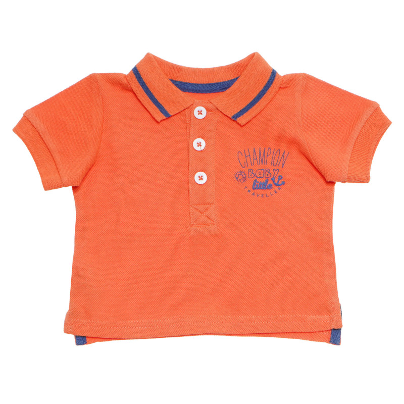 Bluză de bumbac pentru băieți, culoarea portocalie  170786