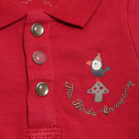 Bluză cu mâneci lungi pentru bebeluși, roșu  170795 3