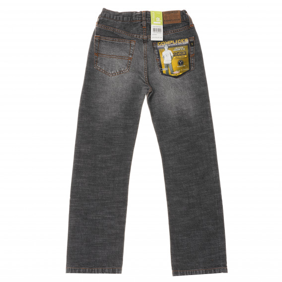 Jeans pentru un băieți, gri cu detalii galbene Complices 170833 8