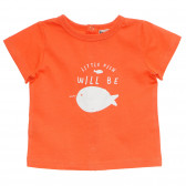 Bluză de bumbac, portocalie, pentru băieți Tape a l'oeil 170942 