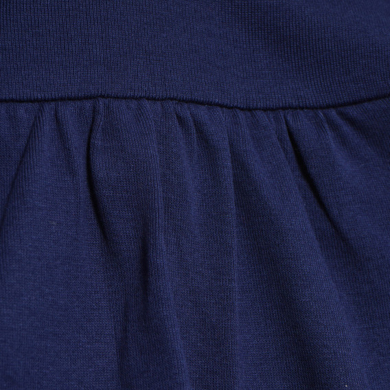 Rochie din bumbac cu mâneci lungi pentru fetițe, albastră Tape a l'oeil 171027 2