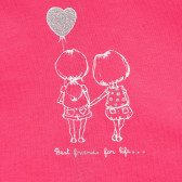 Tricou de bumbac pentru fete, roz Tape a l'oeil 171067 2