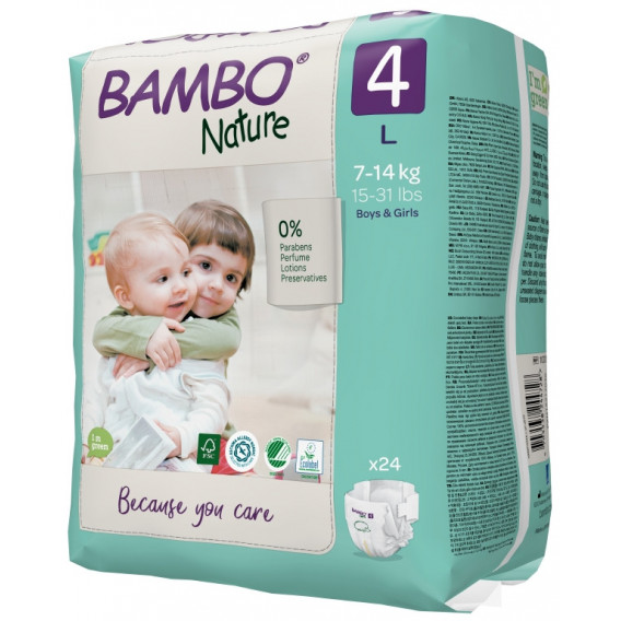 24 buc. scutece eco de unică folosință Bambo Nature, mărimea: 4, 7-14 kg Bambo Nature 171205 3
