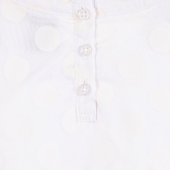 Rochie din bumbac, albă cu fundă pentru bebeluși Tape a l'oeil 171303 3