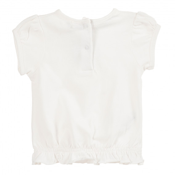 Tricou din bumbac alb, pentru fetițe Tape a l'oeil 171312 4