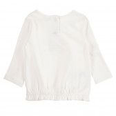 Bluză de bumbac alb pentru fetițe, cu imprimeu delicat Tape a l'oeil 171364 4