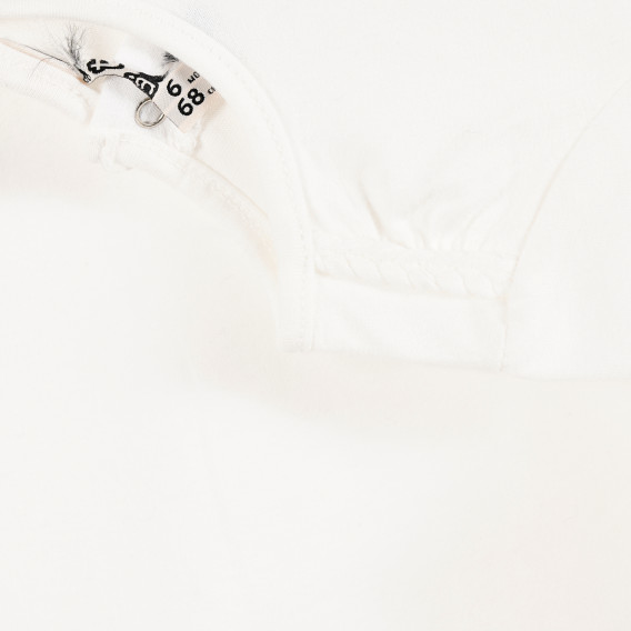 Bluză albă pentru bebeluși din bumbac cu imprimeu pentru fete Tape a l'oeil 171371 3
