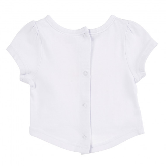 Tricou alb din bumbac cu imprimeu stea, pentru fetițe Tape a l'oeil 171436 4