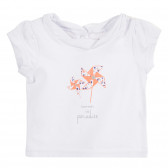 Tricou alb cu imprimeu colorat, pentru fetițe Tape a l'oeil 171437 