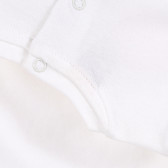 Tricou din bumbac alb cu imprimeu pentru fetițe Tape a l'oeil 171443 3