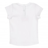 Tricou din bumbac alb cu imprimeu pentru fetițe Tape a l'oeil 171444 4