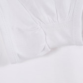 Tricou din bumbac de culoare albă pentru fetițe Tape a l'oeil 171447 3