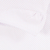 Rochie din bumbac alb cu design inimă pentru fetițe Tape a l'oeil 171475 3